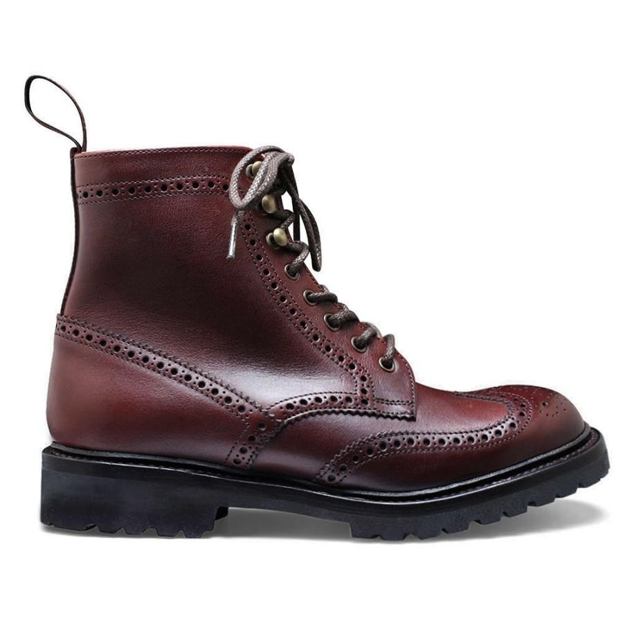 Women Cheaney Derby Boots | Olivia Gv Derby Brogue Boot In Polo Brown Eco Oiled Leather