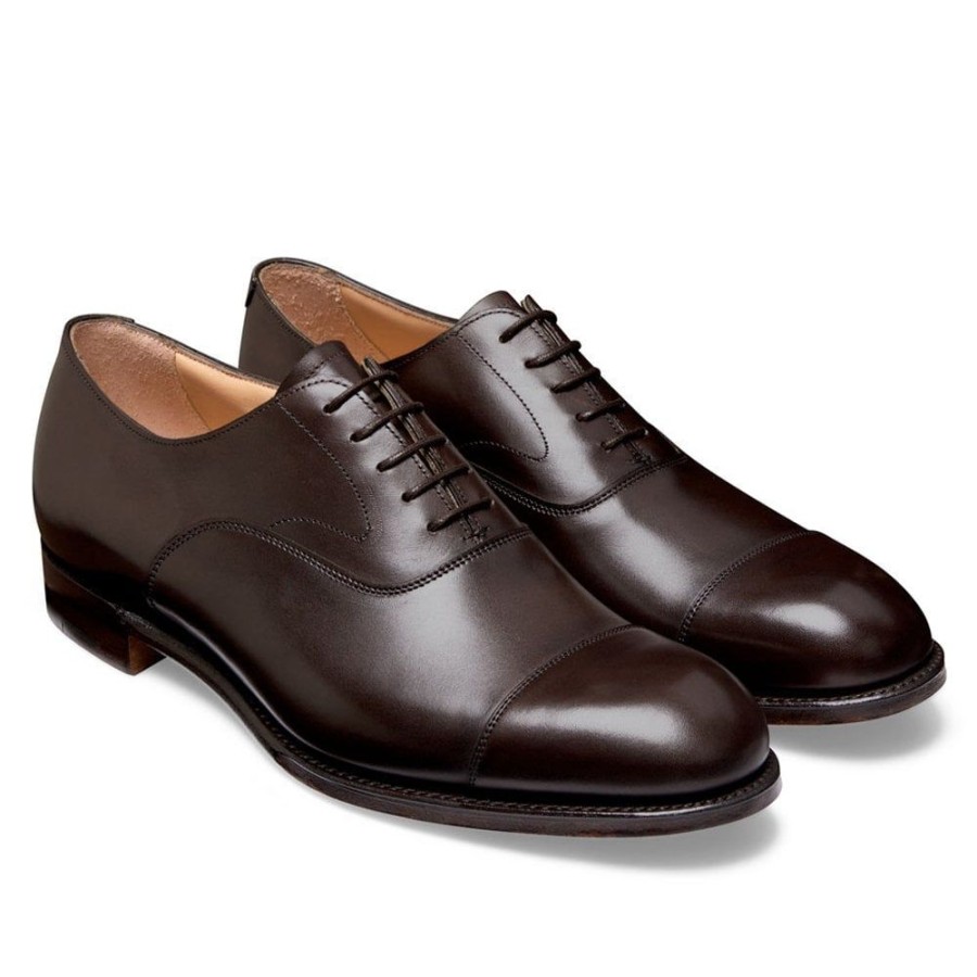 Men Cheaney Oxfords | Alfred Capped Oxford In Mocha Calf Leather