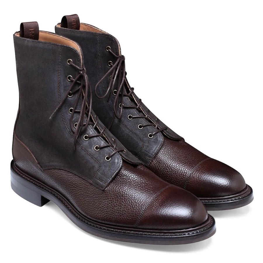 Men Cheaney Derby Boots | Banbury R Derby Boot In Walnut Grain/Brown Coupe