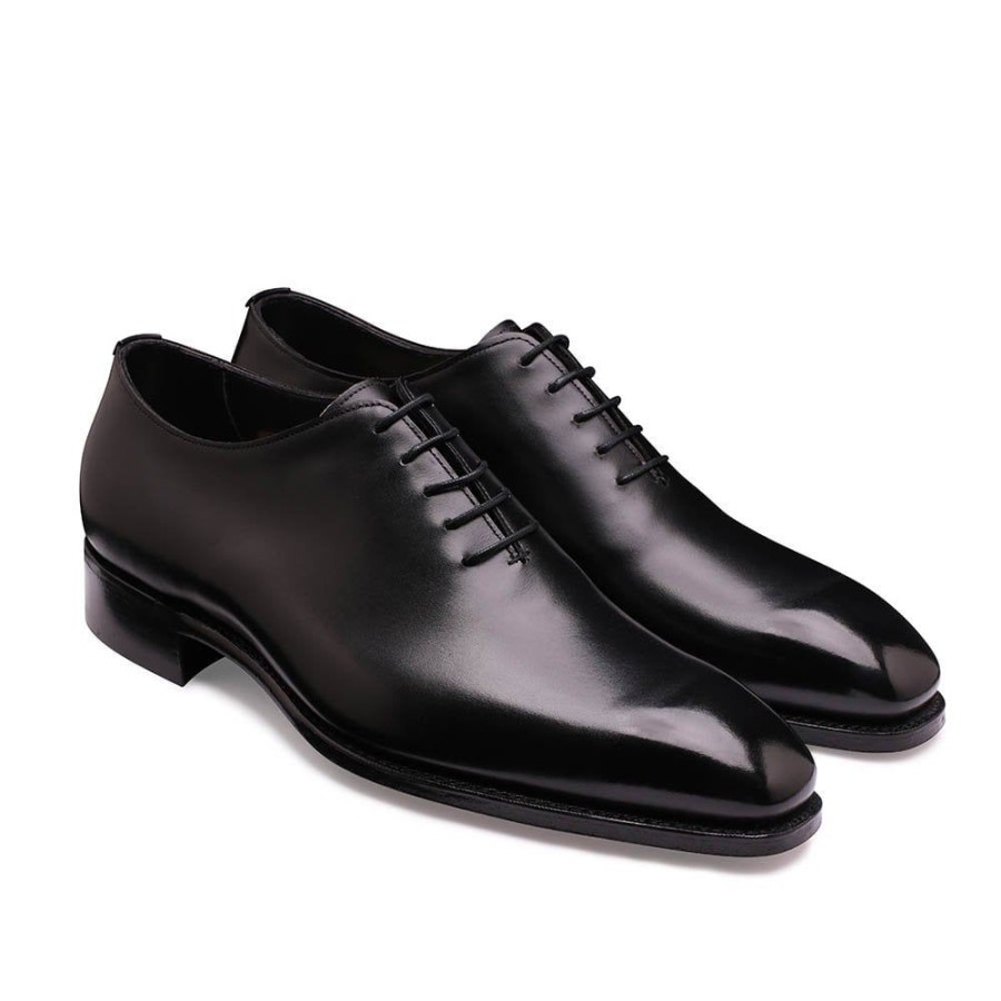 Men Cheaney Oxfords | Crowndale Wholecut Oxford In Black Calf Leather