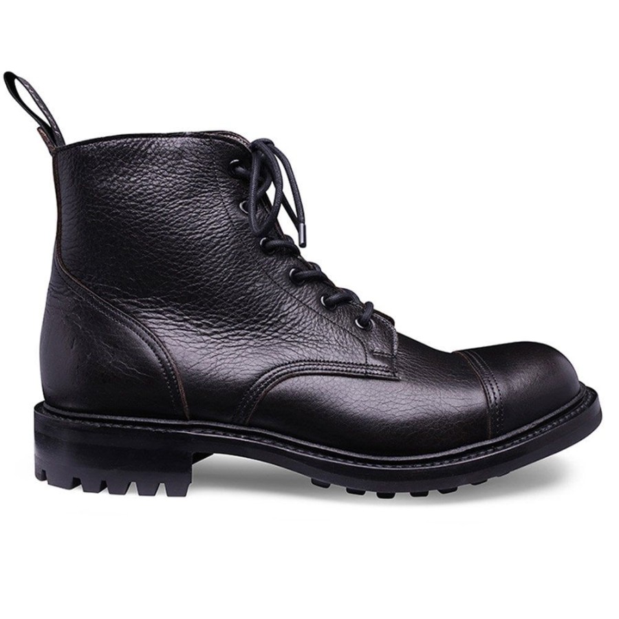 Men Cheaney Military Boots | Hurricane Ii C Derby Boot In Black Kudu Leather