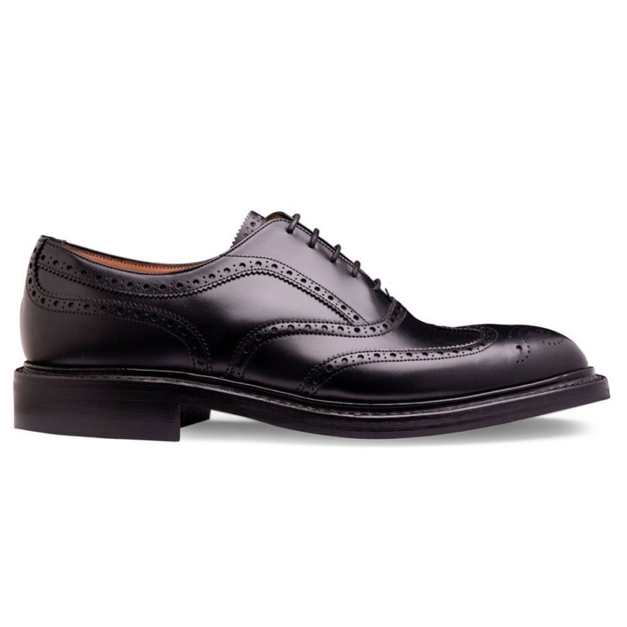 Men Cheaney Brogues | Hythe Ii R Wingcap Oxford Brogue In Black Calf Leather