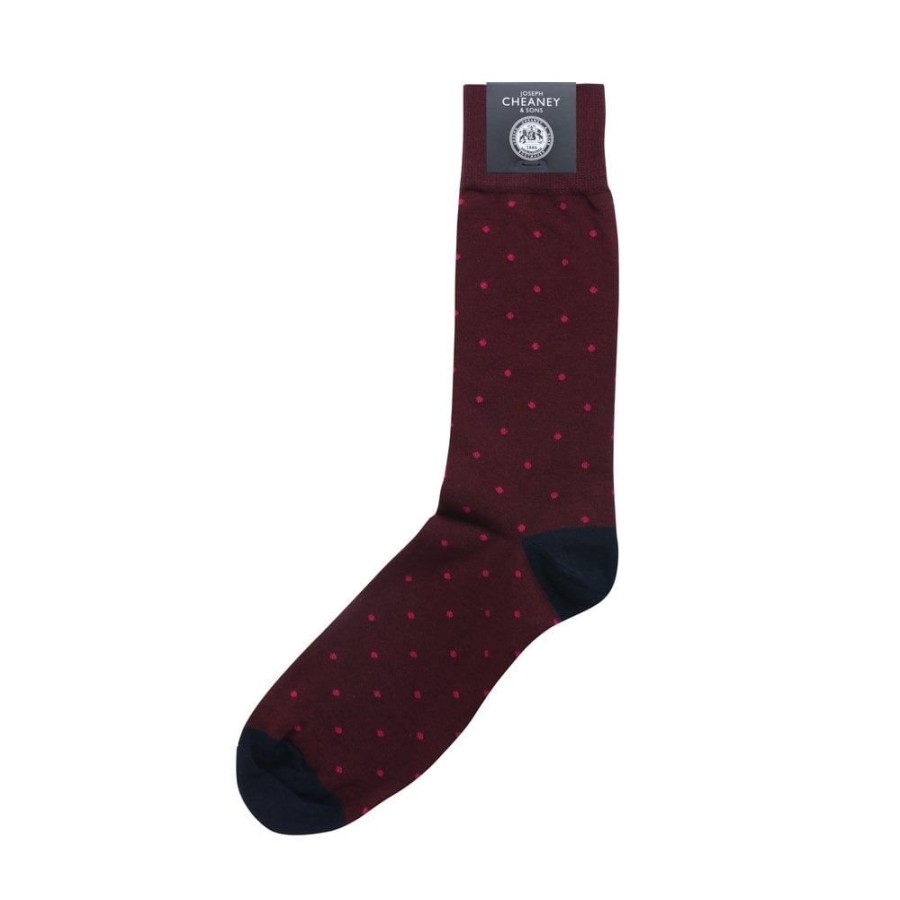 Accessories Corgi | Spot Pattern Port Mens Cotton Socks