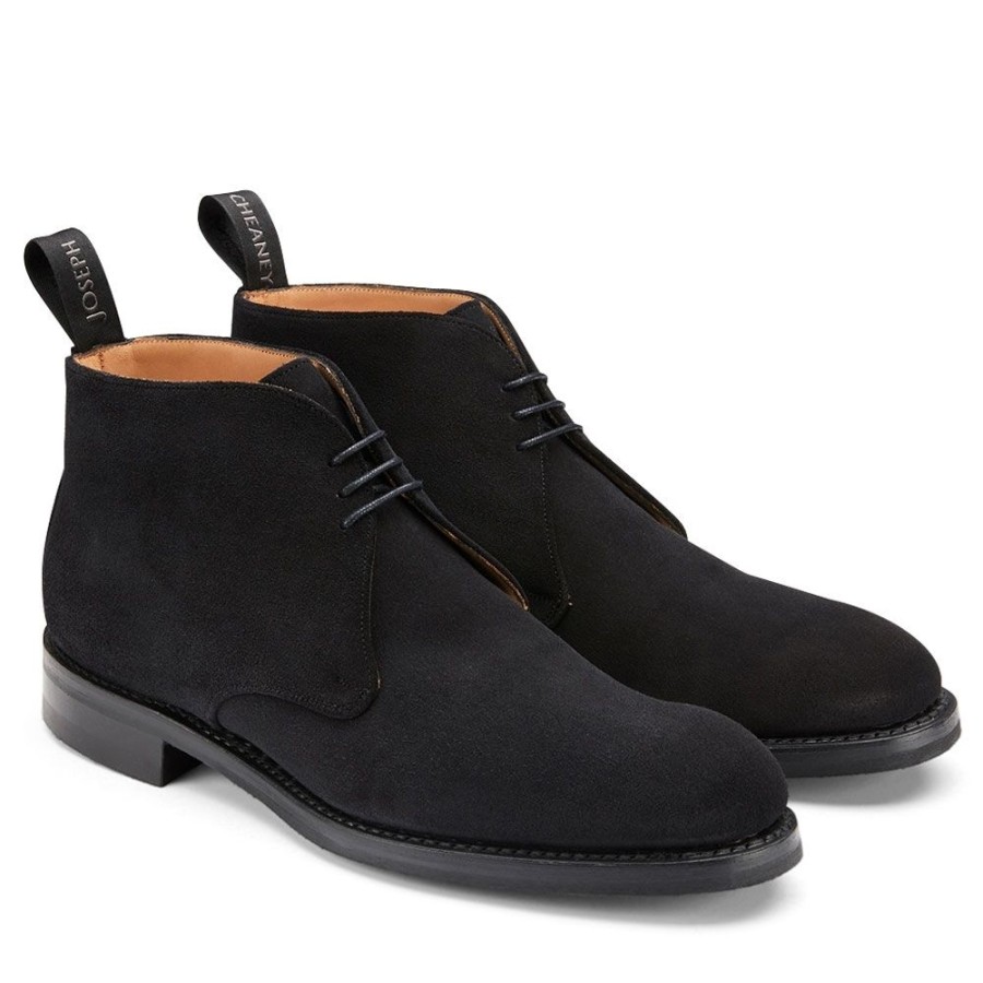 Men Cheaney Chukka Boots | Jackie Iii R Chukka Boot In Black Suede