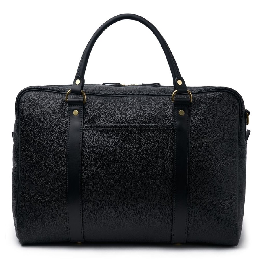 Accessories Croots X Cheaney | Holdall In Black Grain Leather