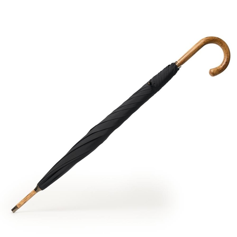 Accessories Cheaney | Solid Hickory Stick Umbrella In Black