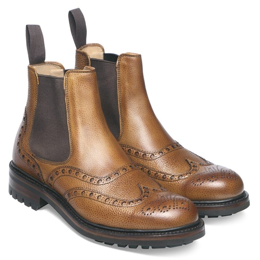 Men Cheaney Chelsea Boots | Tamar C Chelsea Boot In Almond Grain Leather