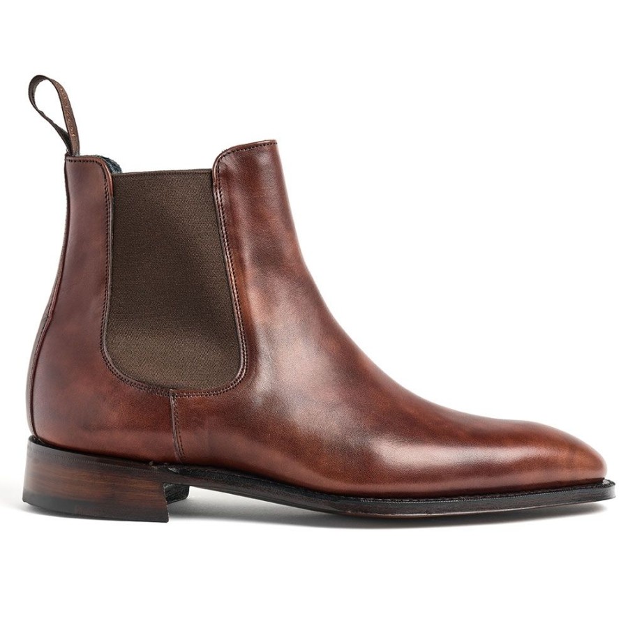 Men Cheaney Chelsea Boots | Godwin Chelsea Boot In Brown Museum Calf Leather