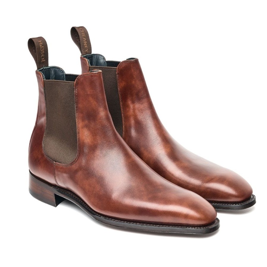 Men Cheaney Chelsea Boots | Godwin Chelsea Boot In Brown Museum Calf Leather