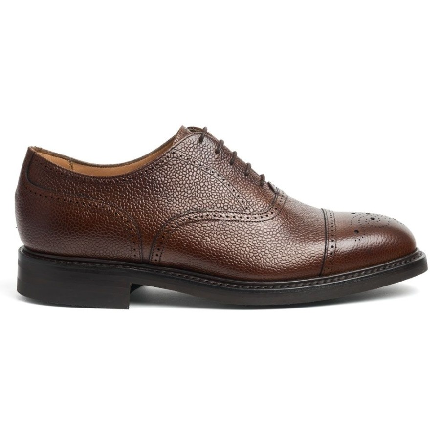 Men Cheaney Semi Brogues | Kelmarsh R Oxford Semi Brogue In Chestnut Grain