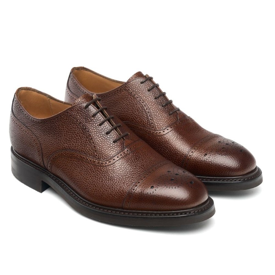 Men Cheaney Semi Brogues | Kelmarsh R Oxford Semi Brogue In Chestnut Grain