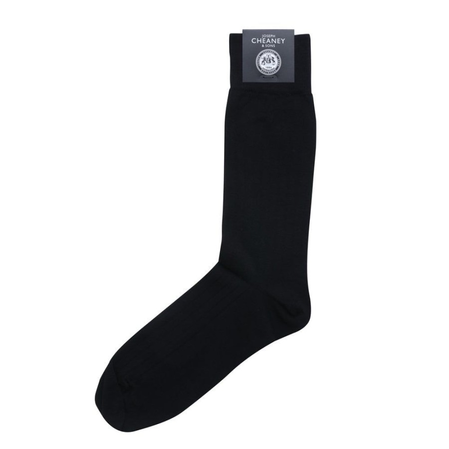 Accessories Corgi | Brecon Black Mens Cotton Socks