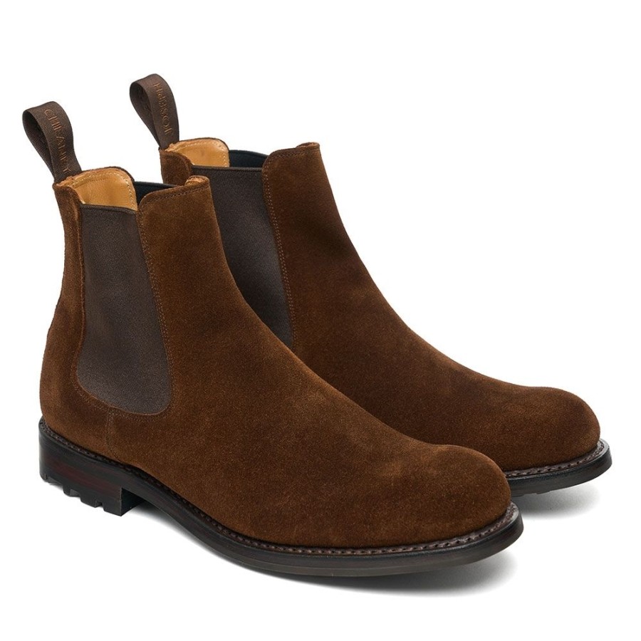 Men Cheaney Chelsea Boots | Barnes Iii B Chelsea Boot In Snuff Repello Oiled Suede