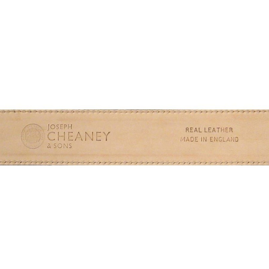 Accessories Cheaney | Mahogany Grain Belt With Silver Buckle