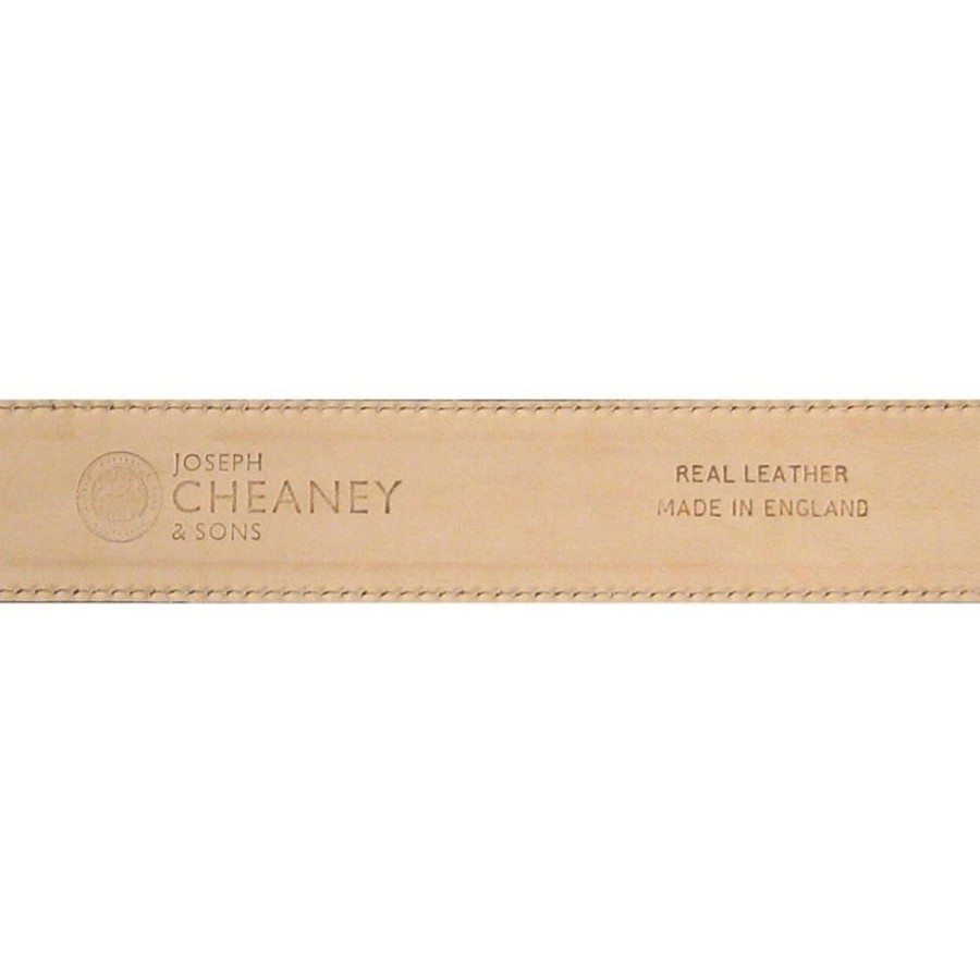 Accessories Cheaney | Almond Grain Belt With Silver Buckle