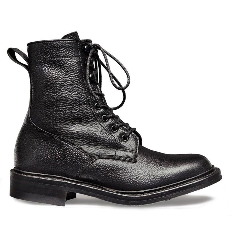 Women Cheaney Derby Boots | Florence R Shearling Lined Derby Boot In Black Grain Leather