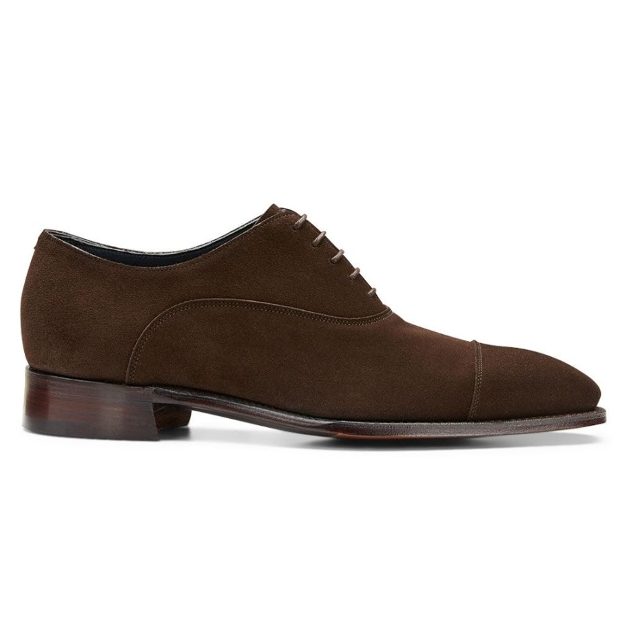 Men Cheaney Oxfords | York Capped Oxford In Brown Suede