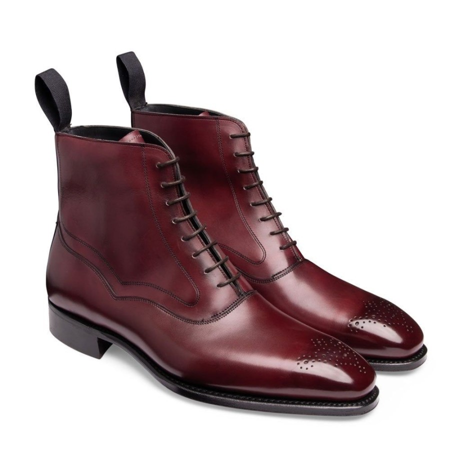 Men Cheaney Balmoral Boots | Hanover Balmoral Boot In Burnished Burgundy Calf Leather