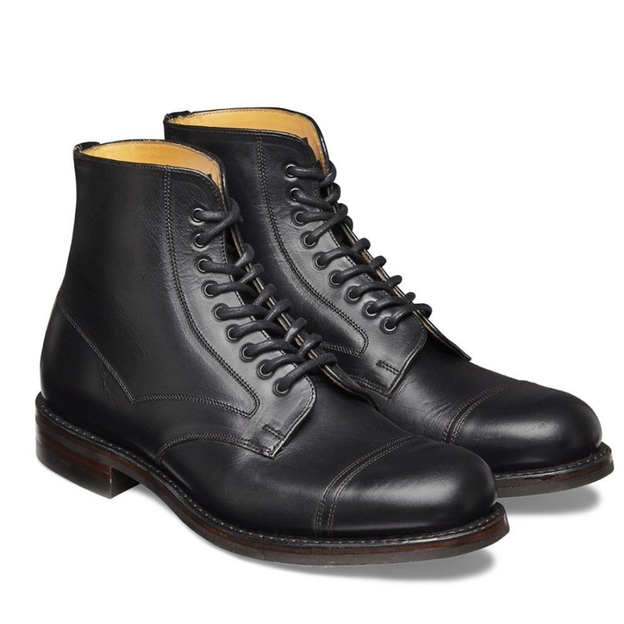 Men Cheaney Derby Boots | Jarrow R Derby Boot In Black Chromexcel Leather