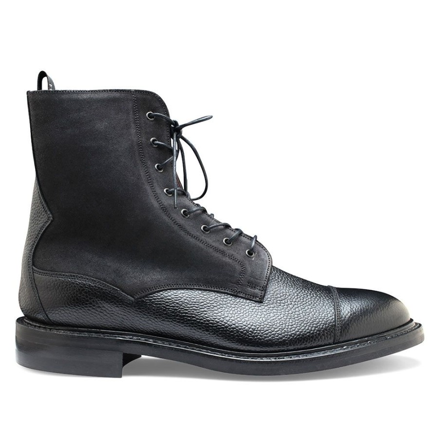 Men Cheaney Derby Boots | Banbury R Derby Boot In Black Grain/Black Coupe