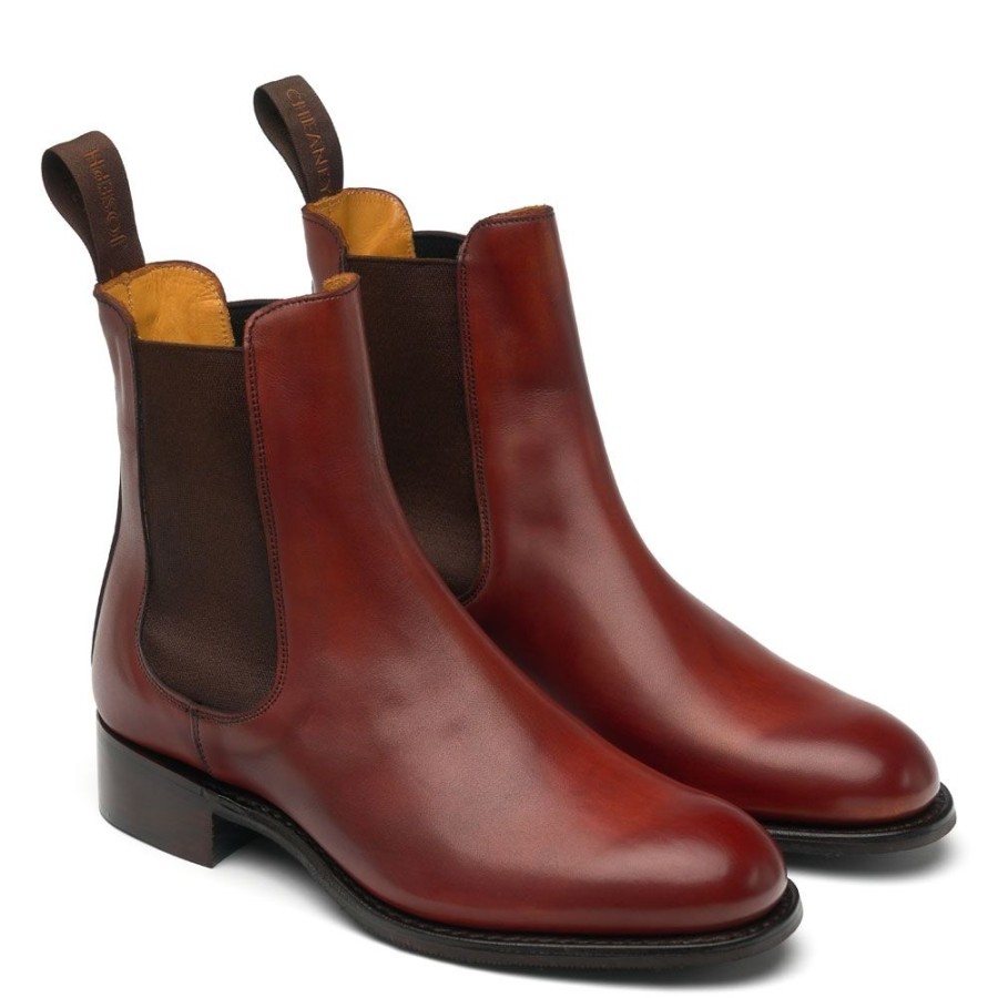 Women Cheaney Chelsea Boots | Avril D Chelsea Boot In Dark Leaf Calf Leather