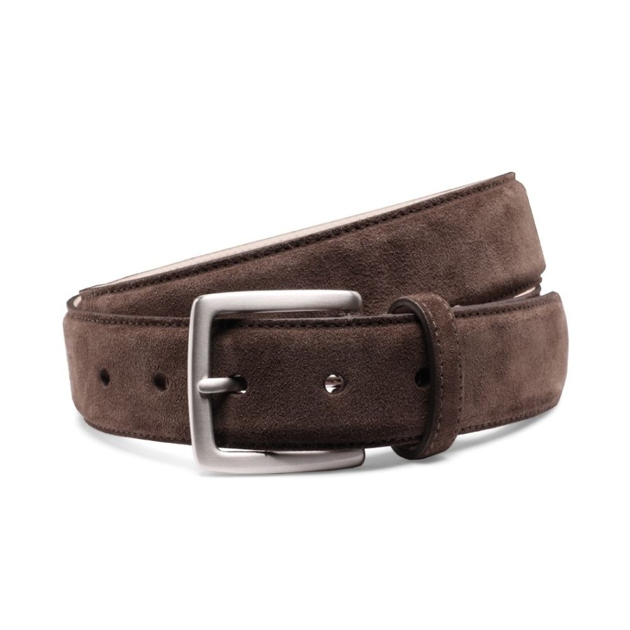 Accessories Cheaney | Plough Suede Belt With Silver Buckle