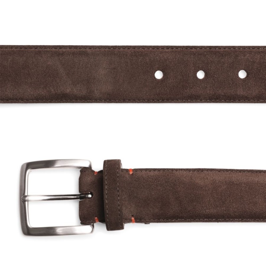 Accessories Cheaney | Plough Suede Belt With Silver Buckle