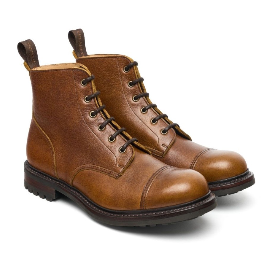 Men Cheaney Military Boots | Hurricane Ii C Derby Boot In Bronze Kudu Leather