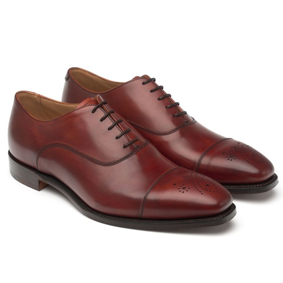 Men Cheaney Oxfords | Cambridge Oxford In Dark Leaf Calf Leather