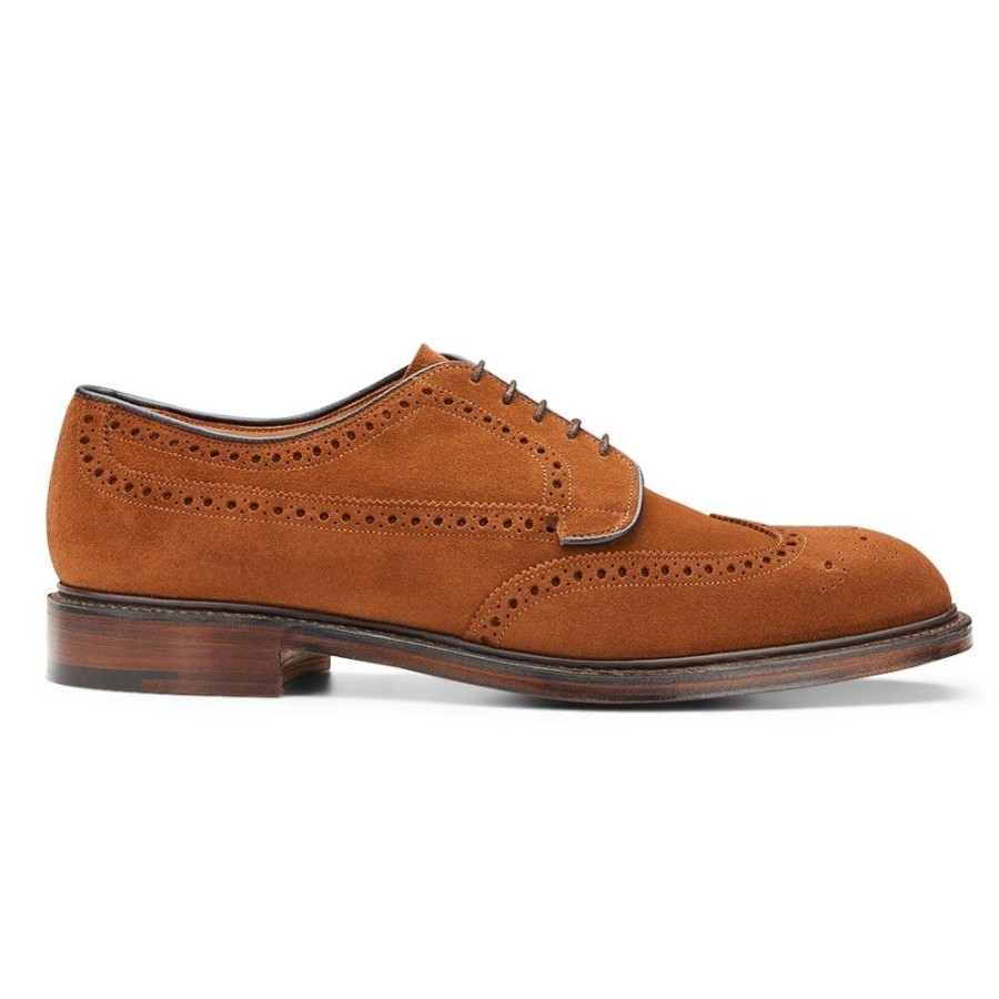 Men Cheaney Derbys | Carlton Derby Brogue In Rustique Suede