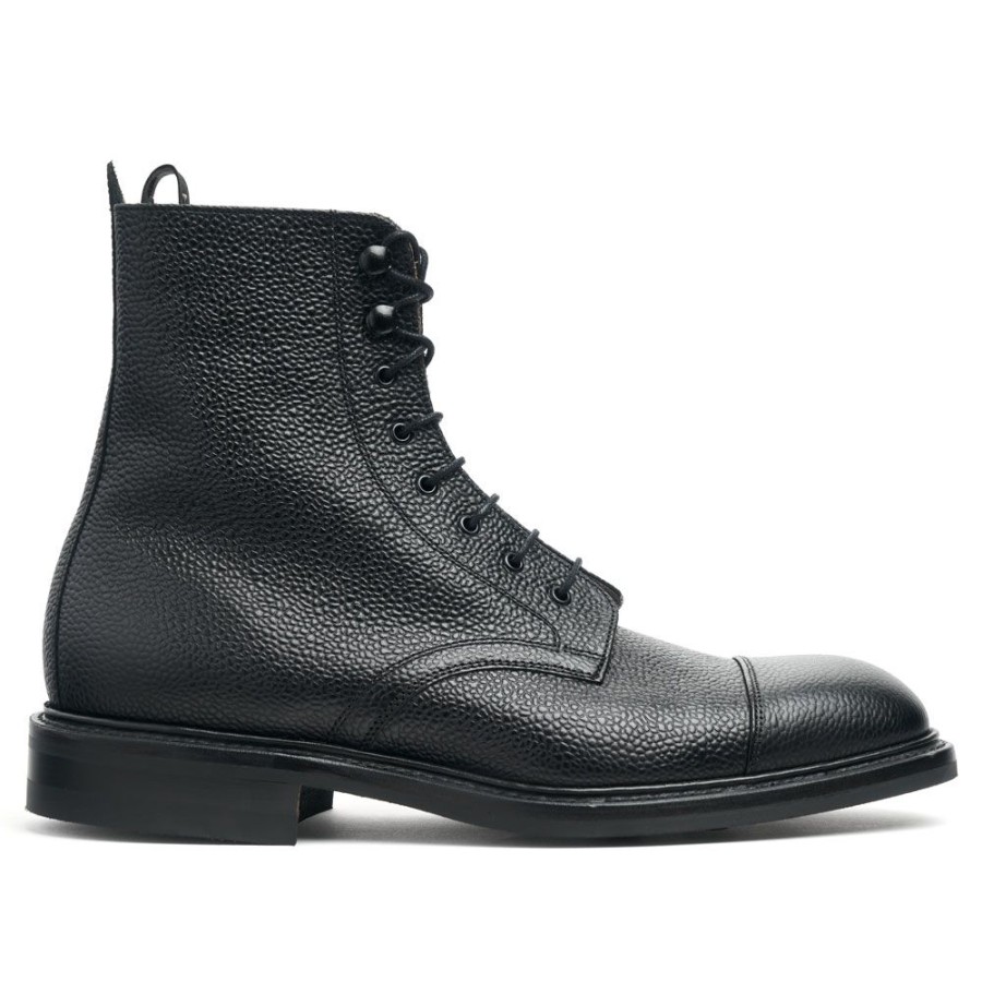 Men Cheaney Derby Boots | Elliott Ii R Capped Derby Boot In Black Grain Leather