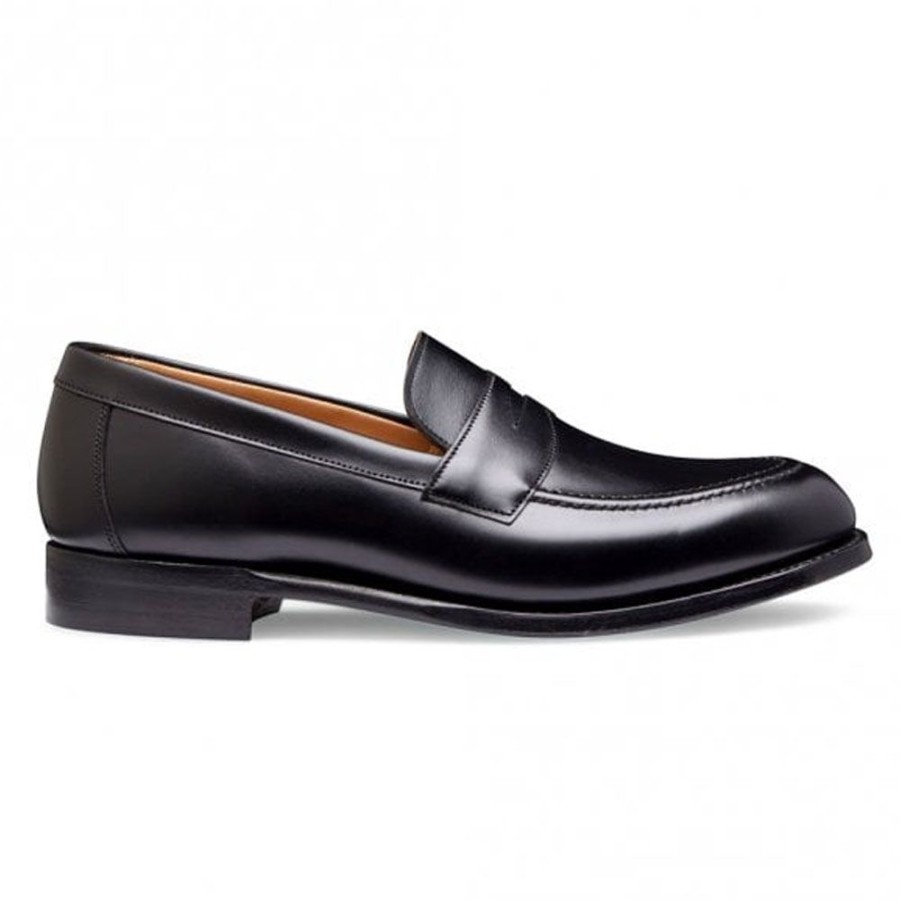 Men Cheaney Loafers | Hadley Penny Loafer In Black Calf Leather