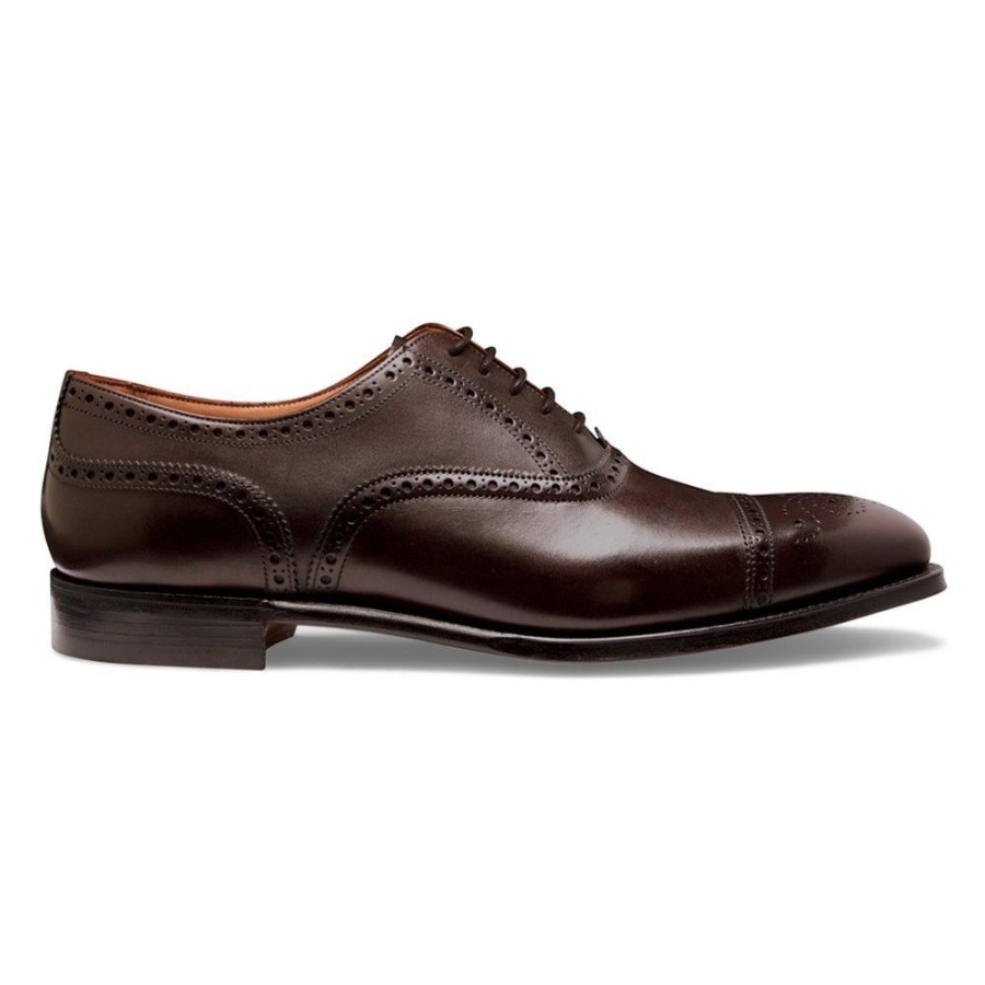 Men Cheaney Semi Brogues | Islington Oxford Semi Brogue In Mocha Calf Leather