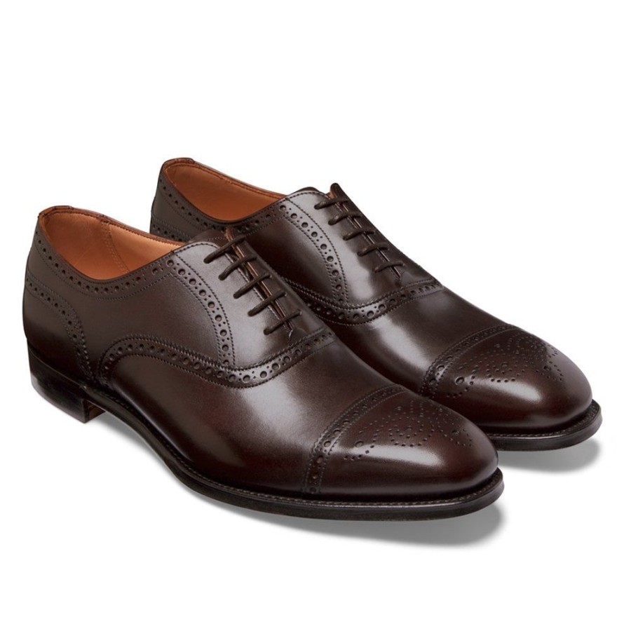 Men Cheaney Semi Brogues | Islington Oxford Semi Brogue In Mocha Calf Leather