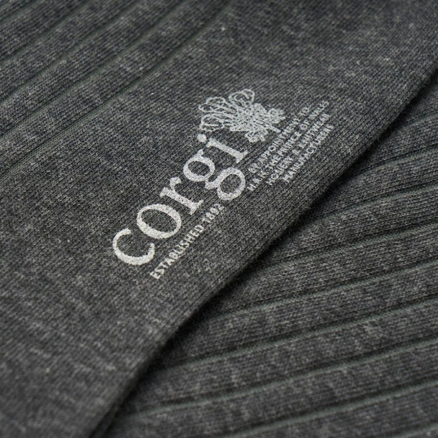 Accessories Corgi | Brecon Grey Mens Cotton Socks