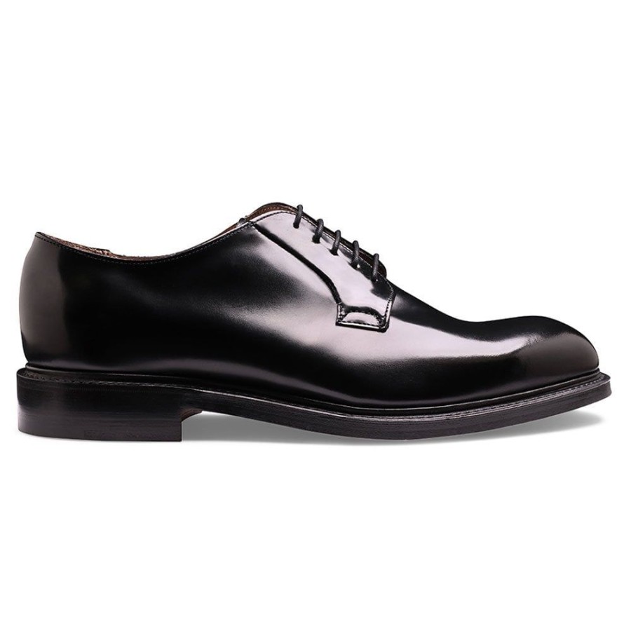 Men Cheaney Derbys | Charles Derby In Black Bookbinder Leather