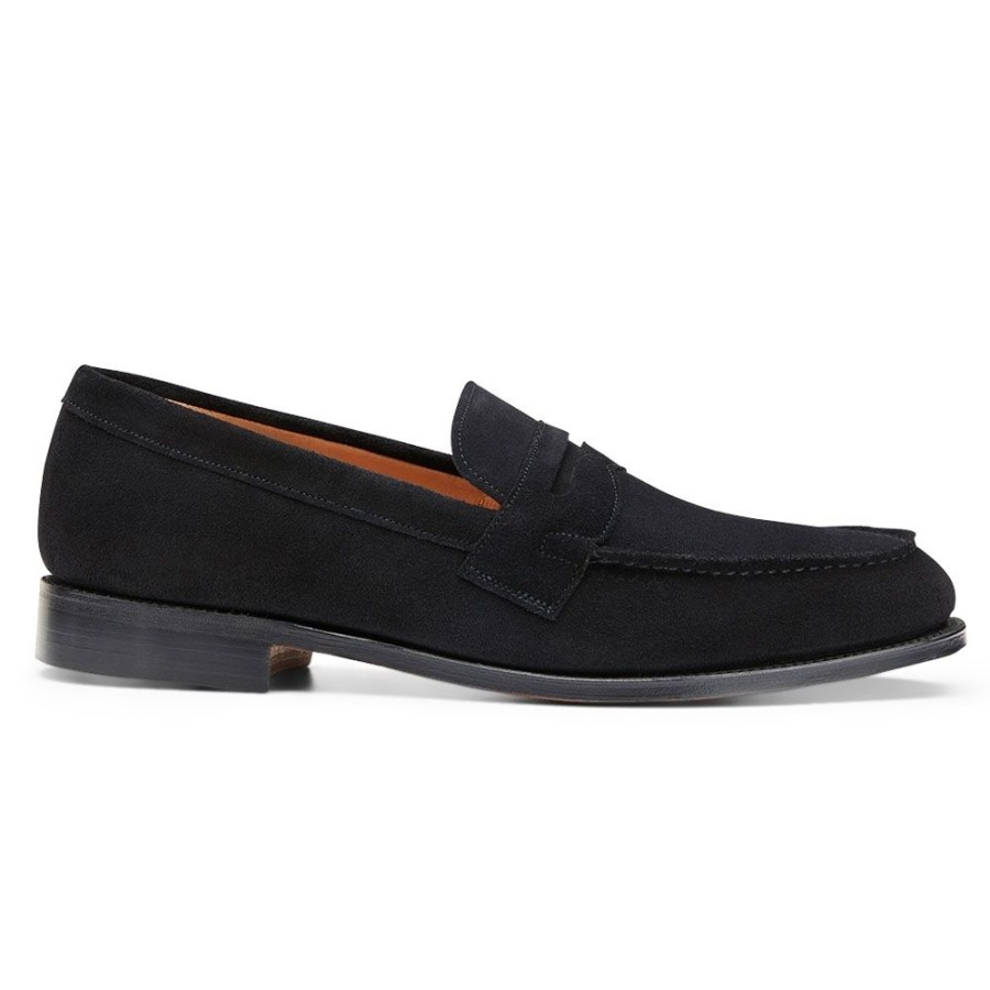 Men Cheaney Loafers | Carter Penny Loafer In Black Suede