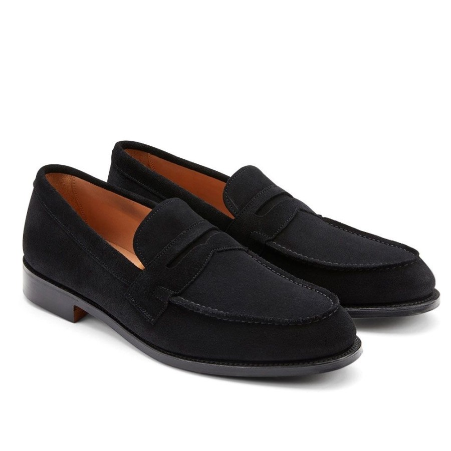 Men Cheaney Loafers | Carter Penny Loafer In Black Suede