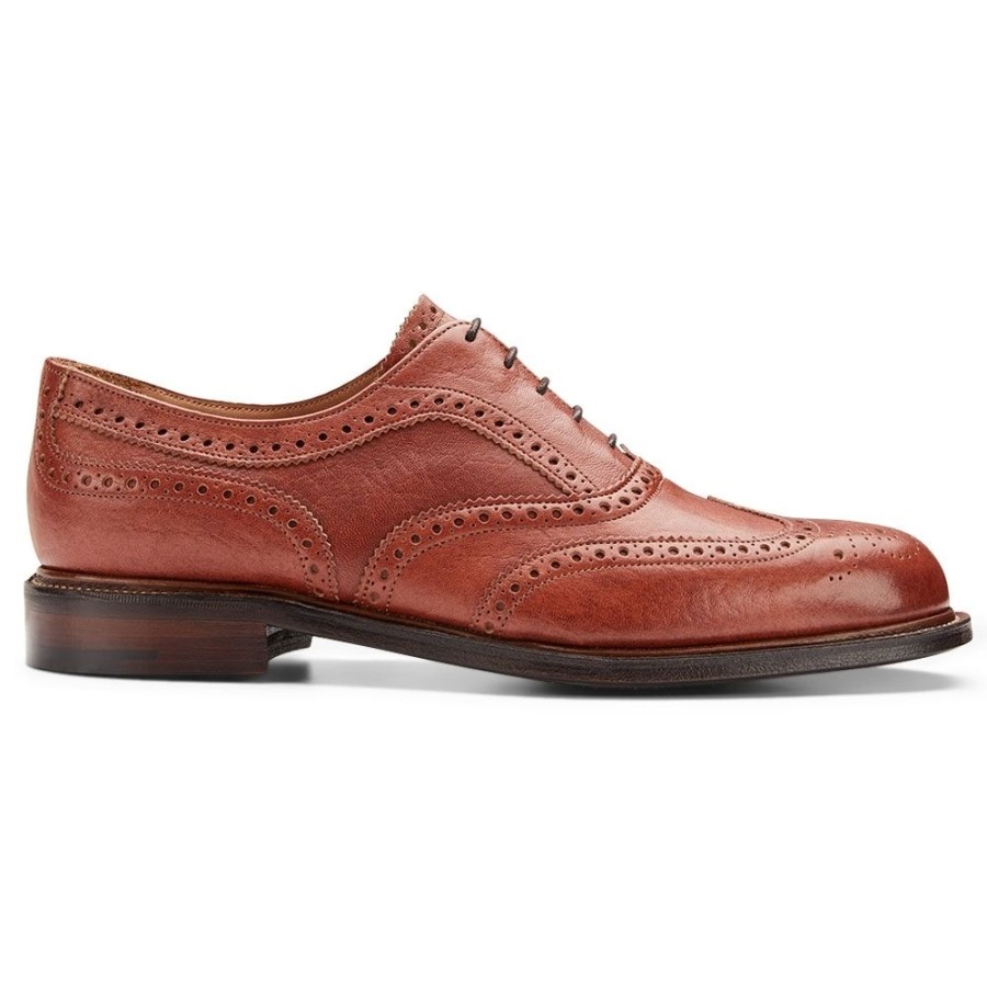 Men Cheaney Brogues | Tarbert Ef Oxford Brogue In Tan Deerskin