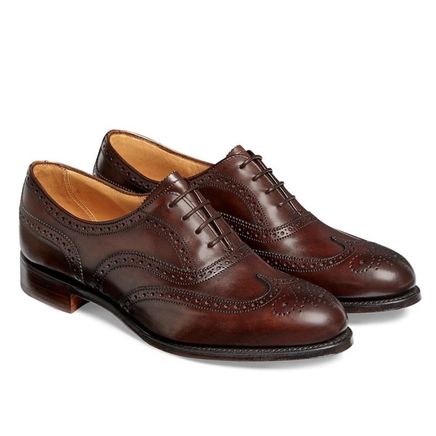 Women Cheaney Brogues | Maisie Wingcap Oxford Brogue In Mocha Calf Leather