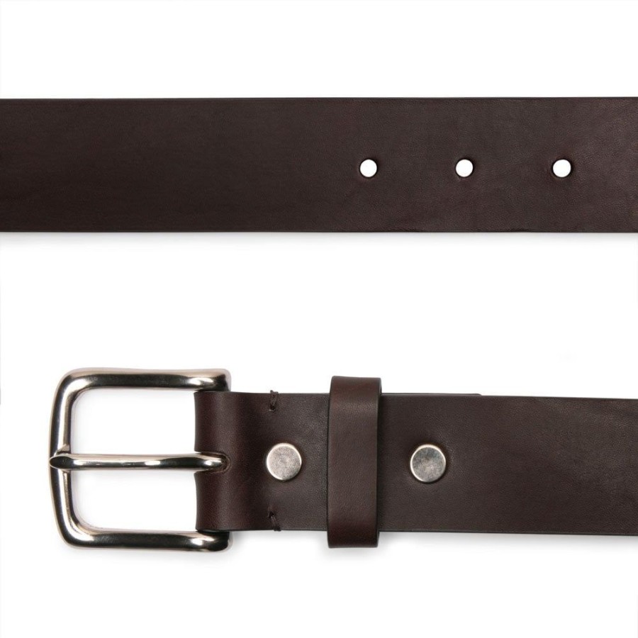 Accessories Cheaney | Casual Brown Belt With Silver Buckle