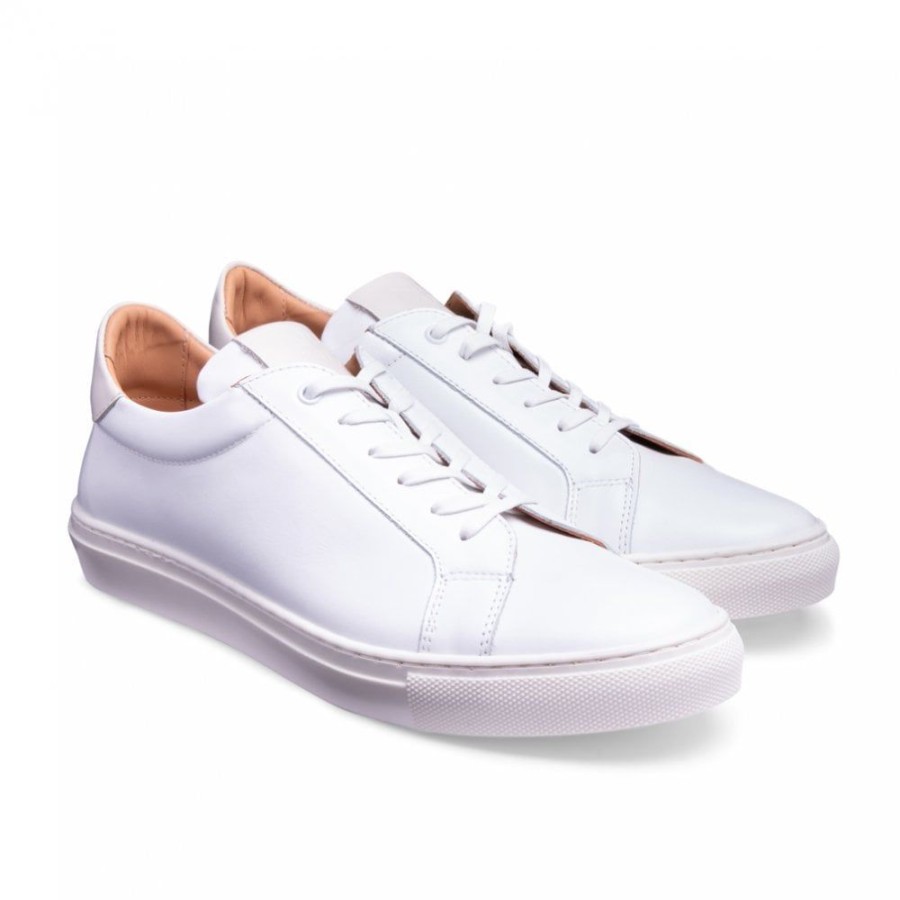 Men Cheaney X Goral Trainers | Kelham Trainer In White/Off White Leather