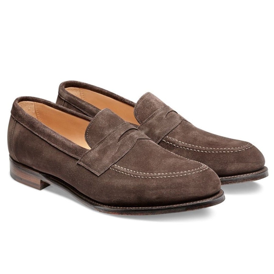 Men Cheaney Loafers | Hadley Penny Loafer In Brown Suede