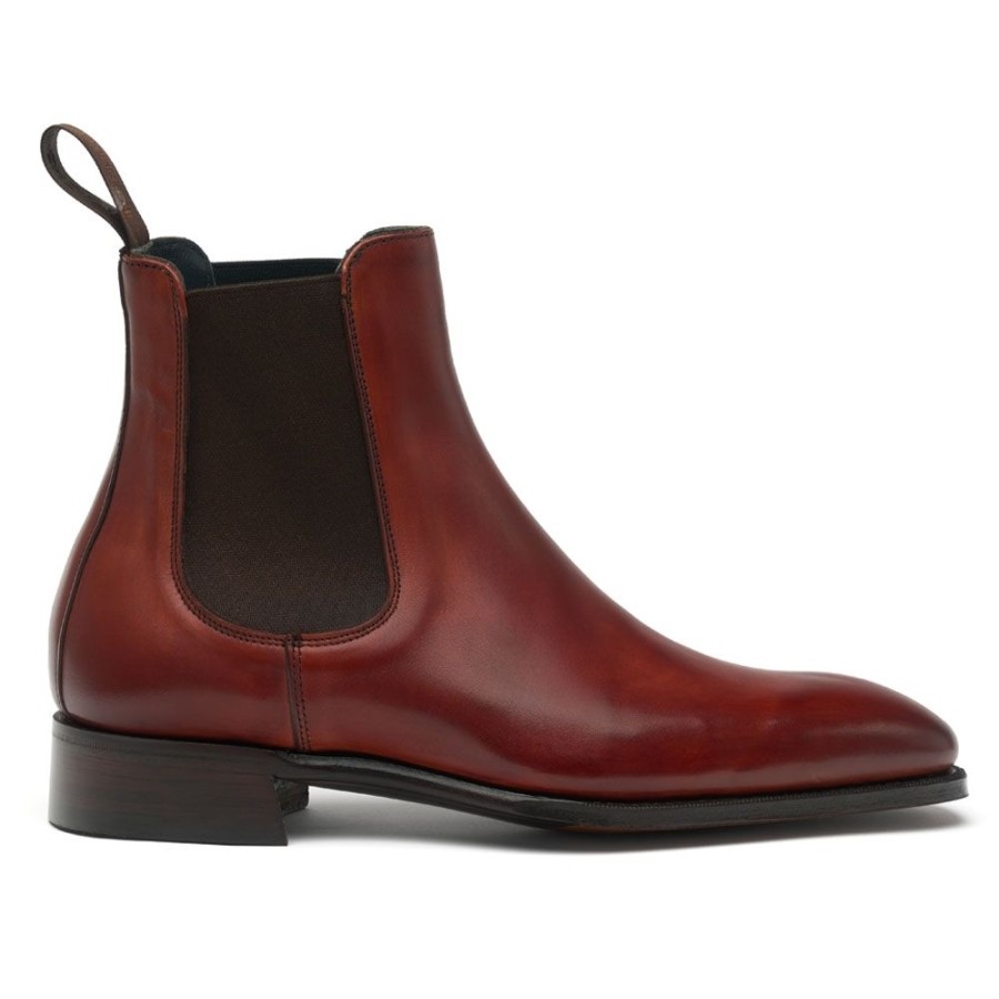 Men Cheaney Chelsea Boots | Godwin Chelsea Boot In Dark Leaf Calf Leather