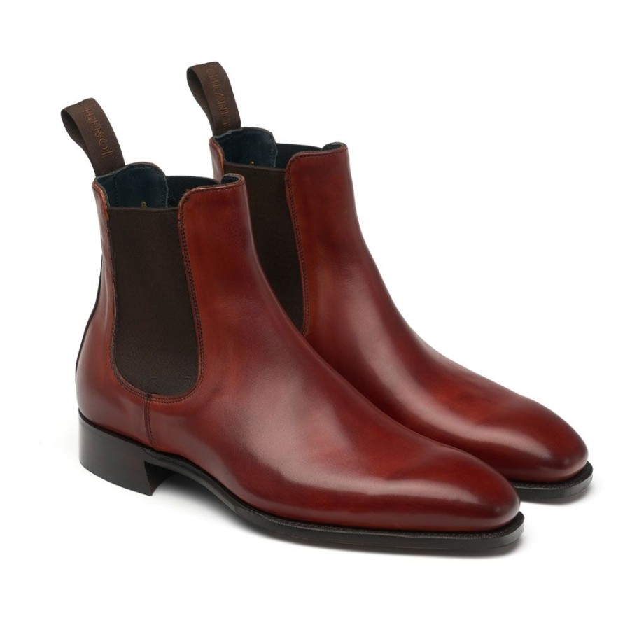 Men Cheaney Chelsea Boots | Godwin Chelsea Boot In Dark Leaf Calf Leather