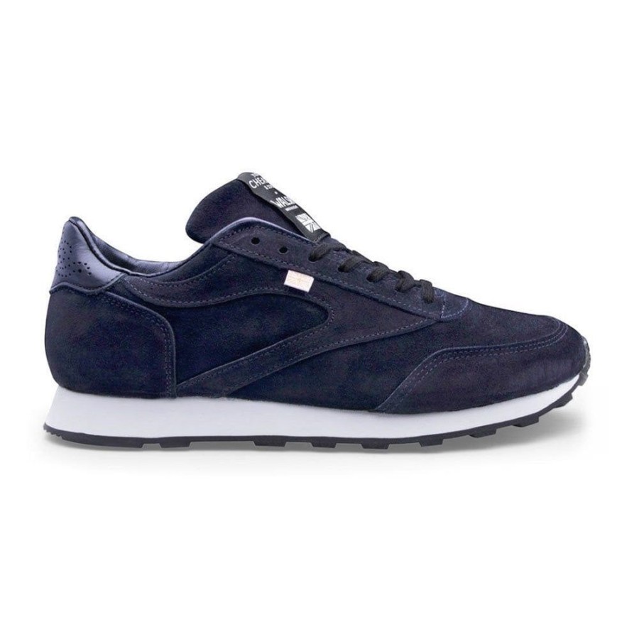 Men Cheaney X Walsh Trainers | Bannister Trainer In Blue Palio Suede