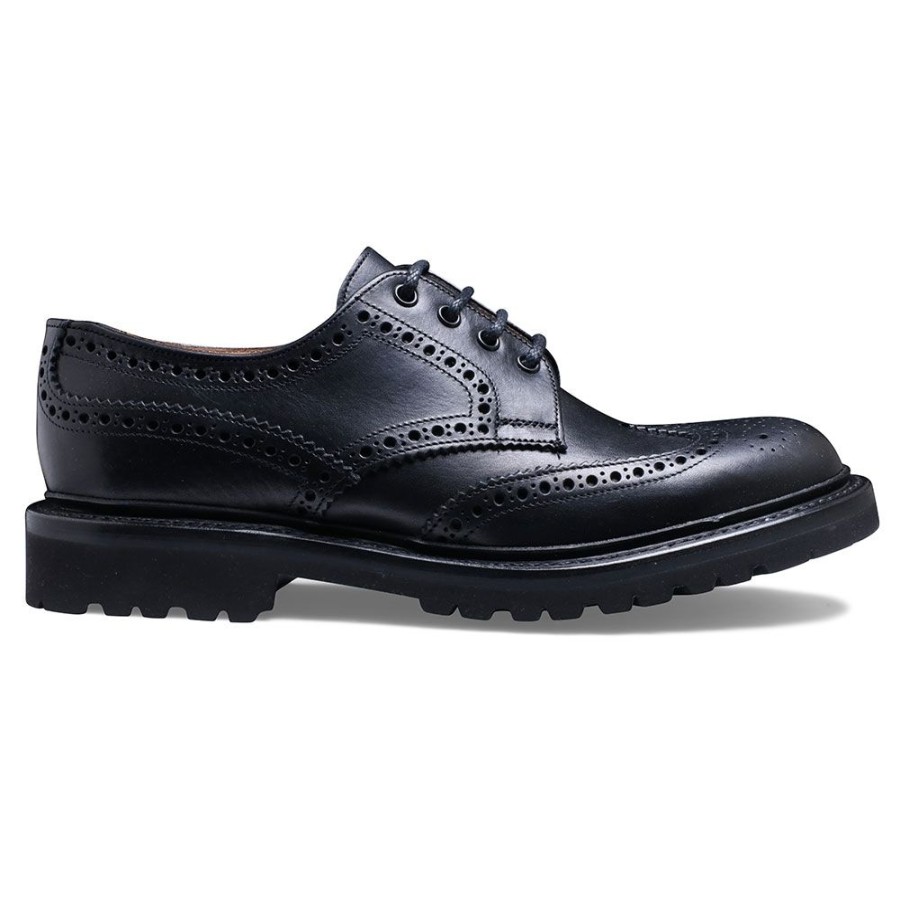 Women Cheaney Brogues | Beccles Gv Derby Brogue In Black Eco Oiled Leather