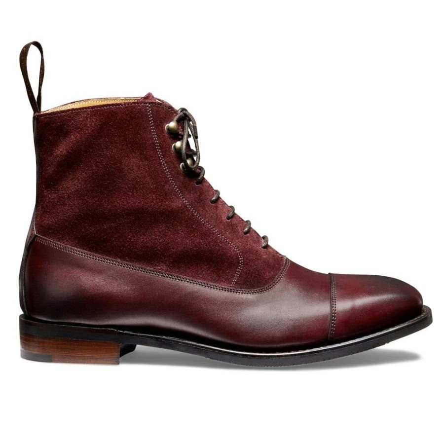 Women Cheaney Balmoral Boots | Anna D Balmoral Boot In Burnished Burgundy/Plum Suede