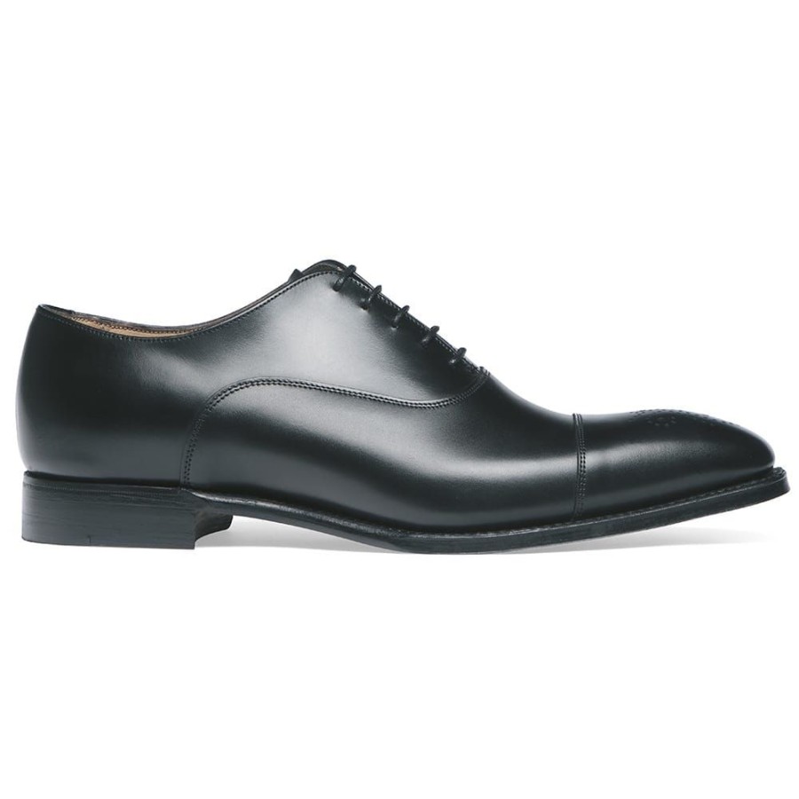 Men Cheaney Oxfords | Cambridge D Oxford In Black Calf Leather | Diamond Rubber Sole