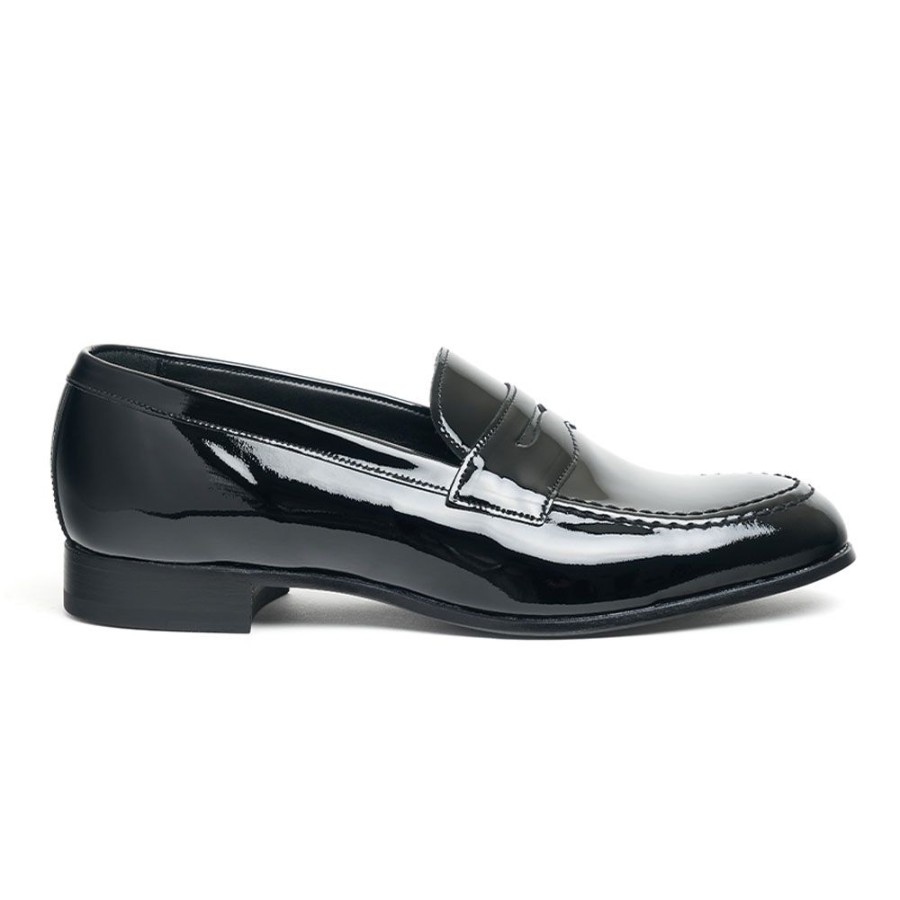 Women Cheaney Loafers | Casey Women'S Penny Loafer In Black Patent Leather